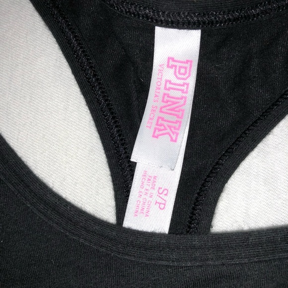 VS Pink Nation Black Cotton Sports Bra - Picture 4 of 4